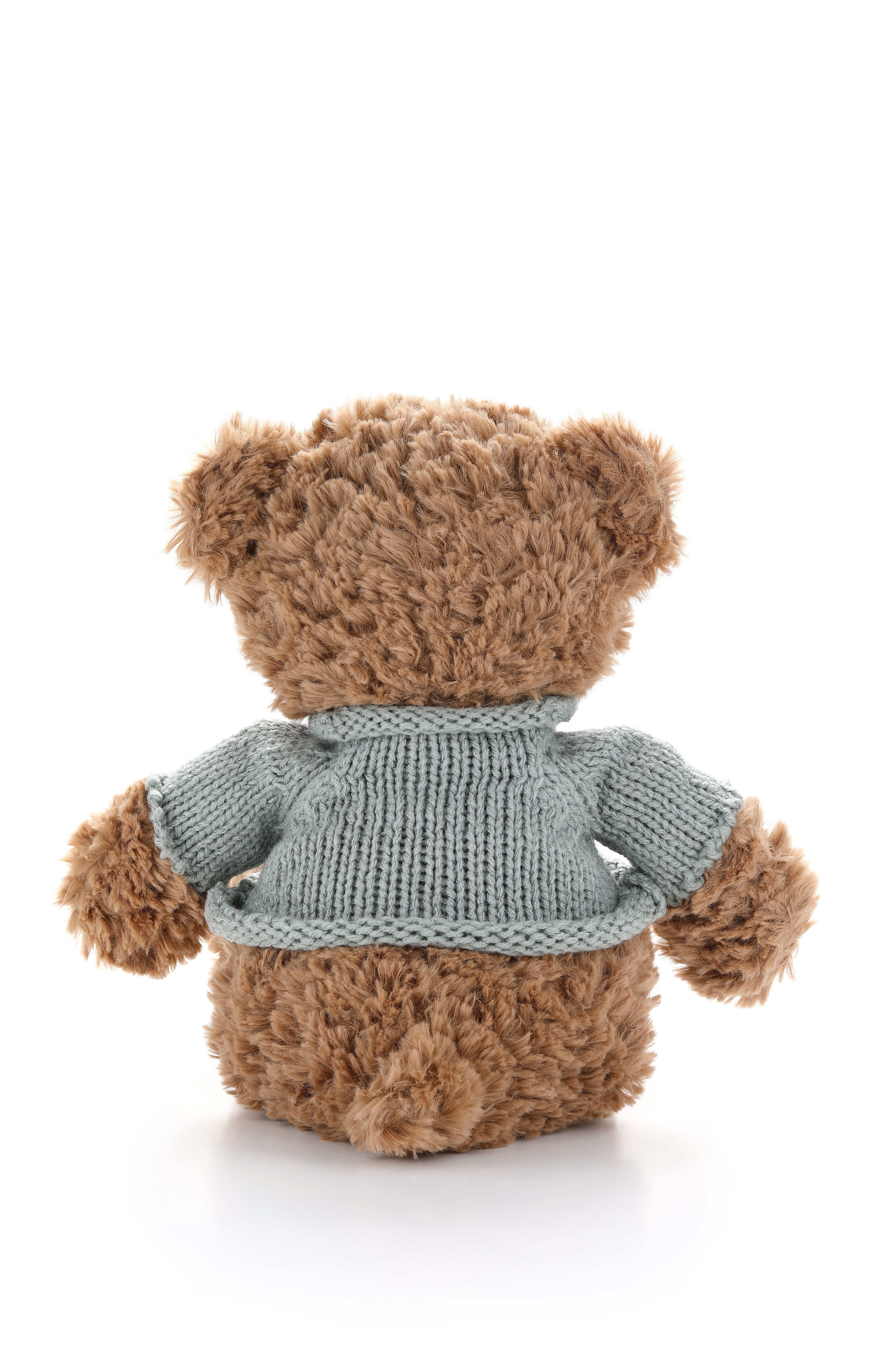 옷을 입은 갈색 테디 베어 20cm 곰 스웨터가 달린 부드러운 테디 베어 맞춤형 로고가 있는 테디 베어