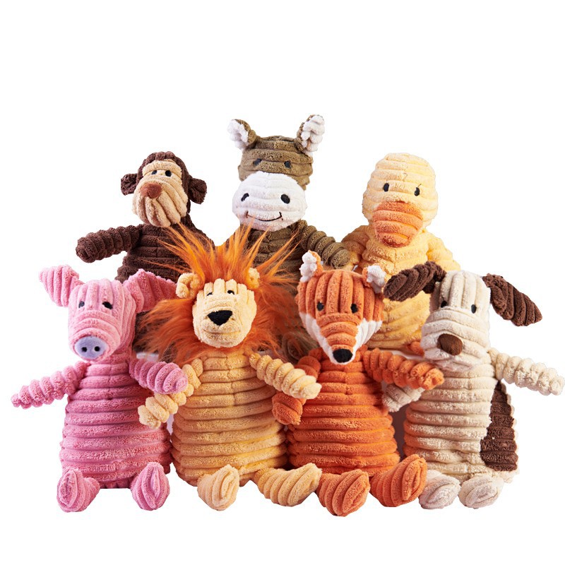 박제 애완 동물 장난감 삐걱거리는 소리가 나는 부드러운 개 장난감