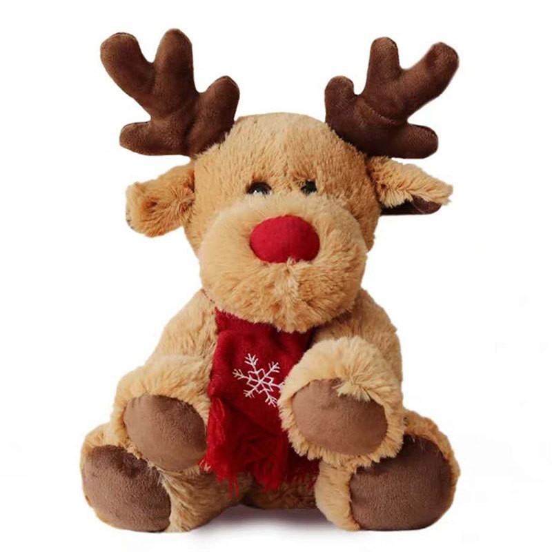 고전적인 크리스마스 동물은 연약한 견면 벨벳 장난감 크리스마스 엘크 인형 주문 크리스마스 장난감을 가지고 놀